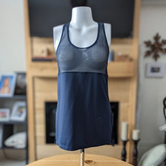 27. Lorna Jane Houston Excel Tank Top Canyon Blue Size medium - Picture 2 of 10